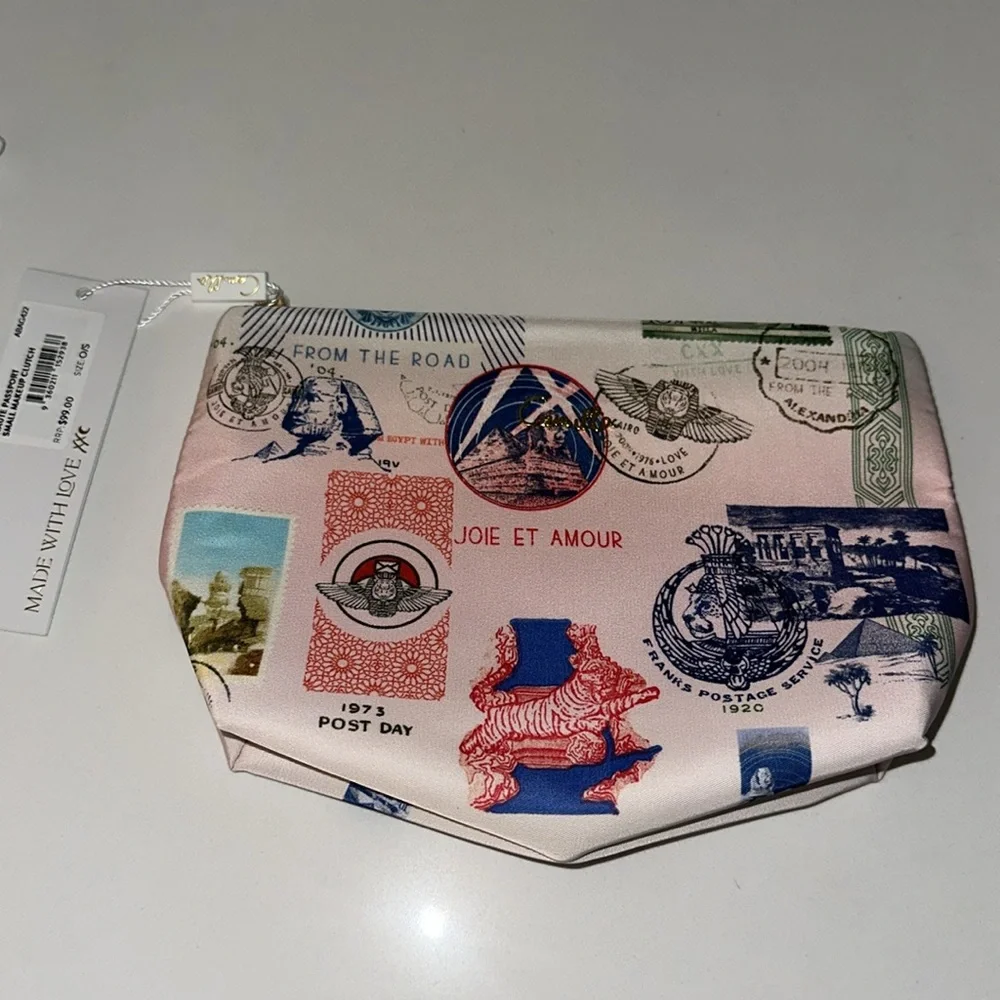 CAMILLA “Haute Passport” pink small makeup toiletries travel bag pouch clutch